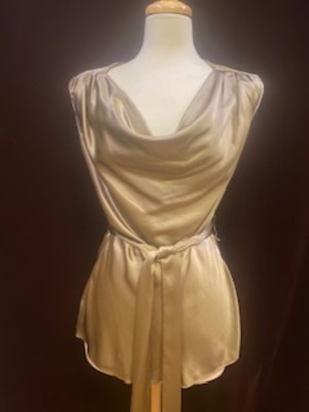 ETCETERA Cowl Neck Silk Blouse
